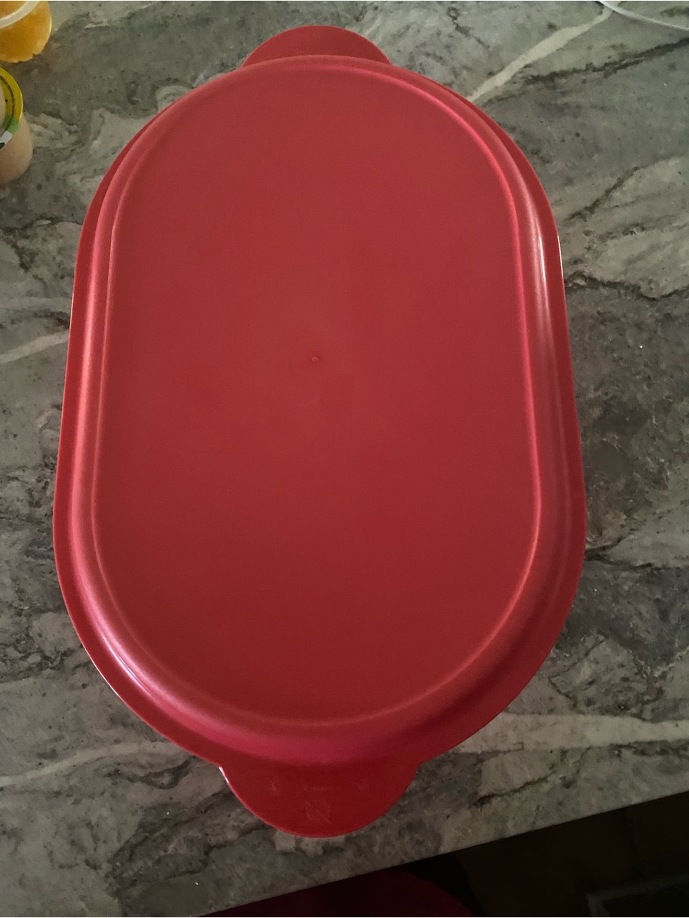 Tupperware Large Oval Food Storage Container Lid new without tag